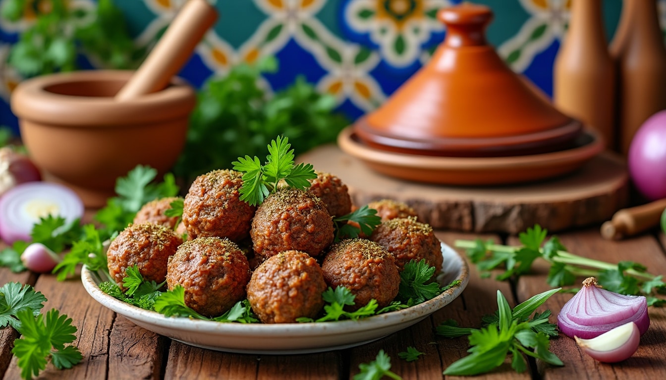 découvrez la recette traditionnelle des boulettes kefta marocaines, un plat savoureux qui vous fera voyager au cœur des épices et des saveurs du maroc. apprenez à préparer ces délicieuses boulettes de viande hachée, parfumées et accompagnées d'une touche d'authenticité pour un repas convivial.