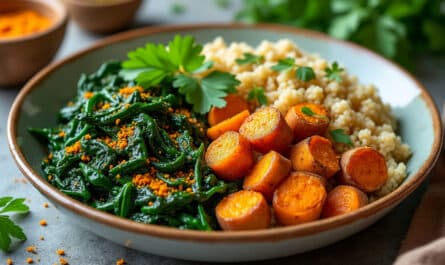 découvrez une recette ayurvédique spécialement conçue pour équilibrer le dosha vata. ce plat savoureux allie ingrédients bienfaisants et plaisir culinaire, vous offrant une harmonie parfaite entre santé et délices. améliorez votre bien-être avec cette préparation simple et nutritive.