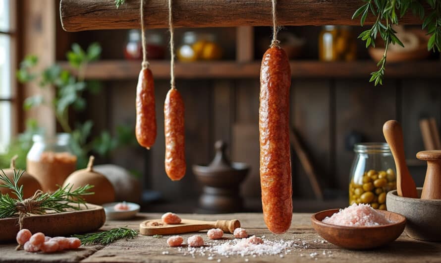 Saucisse sèche maison : méthode artisanale inspirée des traditions aveyronnaises