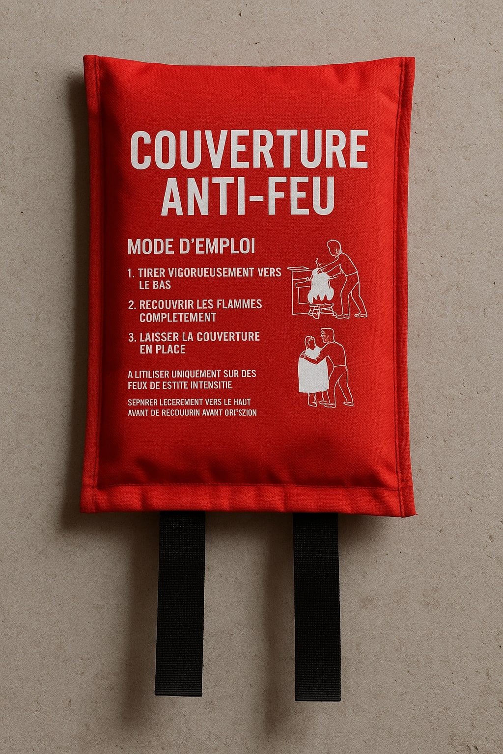 Couverture Anti-feu 1x1 M - Pour Cuisine, Maison Et Voiture - Ignifuge En Fibre De Verre - Équipement Sécurité Incendie