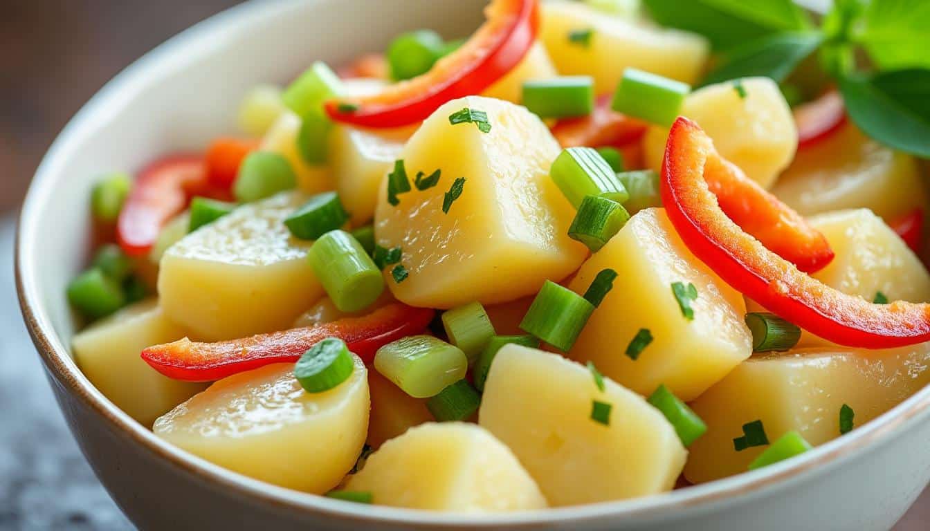 découvrez notre recette facile et savoureuse de salade de pommes de terre froides, idéale pour des repas d'été frais et gourmands.