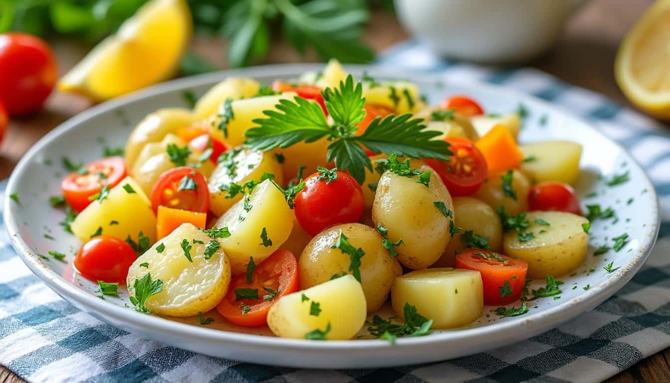 découvrez notre recette facile et savoureuse de salade de pommes de terre froides, idéale pour vos repas d'été frais et gourmands.