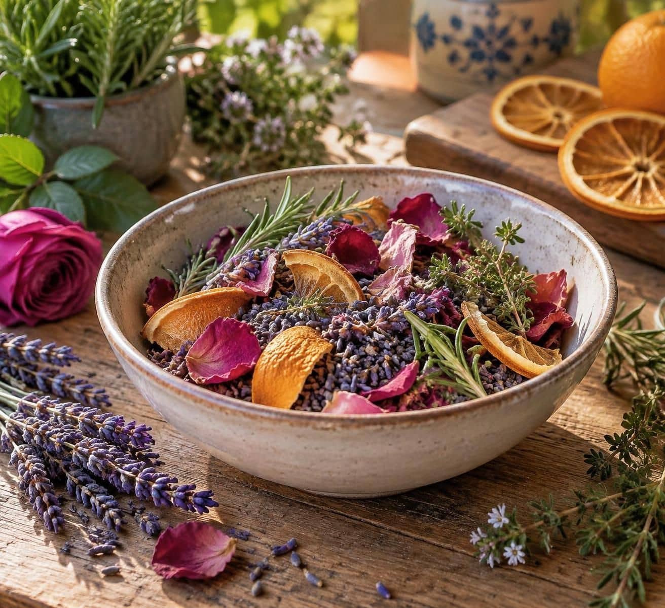 d&eacute;couvrez comment parfumer naturellement votre maison avec des plantes s&eacute;ch&eacute;es du jardin et cr&eacute;er une ambiance douce, saine et parfum&eacute;e.