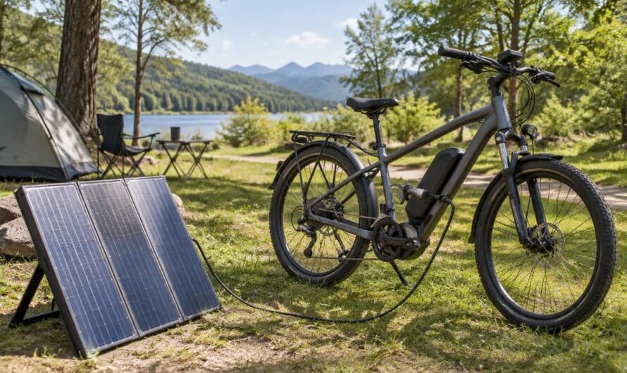 Recharger un vélo électrique avec un panneau solaire portable